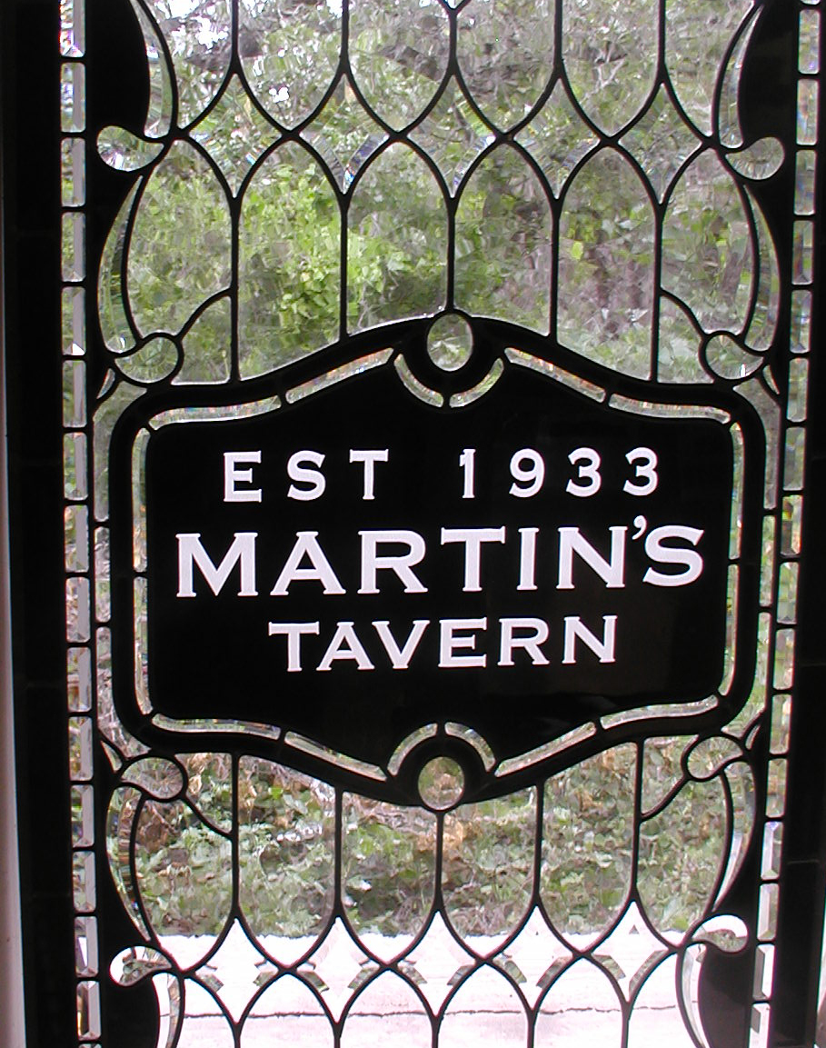 Martins tavern door panel 1 — beveled