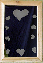 14x20 hearts mirror — etched