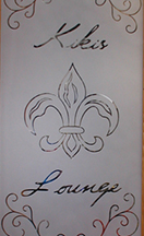kikis lounge door etch — etched