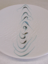 white bowl with pulled hot parts — fused